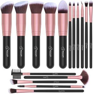 Rose Golden Make up Brushes Set 16pcs
